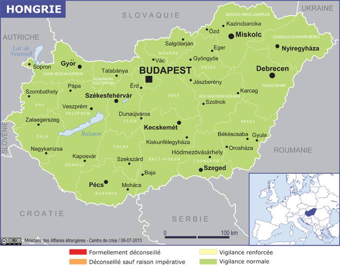Hongrie carte Hongrie carte