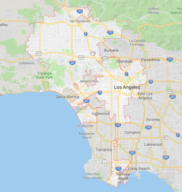 Carte de Los Angeles Carte de Los Angeles